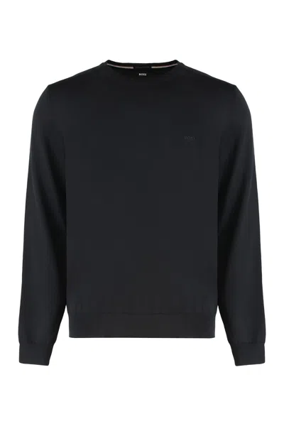 HUGO BOSS VIRGIN WOOL CREW-NECK SWEATER