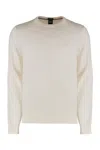 Hugo Boss Pacas Knitwear With Classic Crew Neck In Neutral