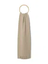 Hugo Boss Virgin-wool Logo-embroidered Scarf In Neutral