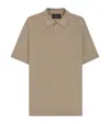 Hugo Boss Knit Polo In Merino Wool With Natural Stretch In Neutral