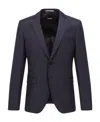 Hugo Boss Virgin-wool Single-breasted Blazer In Black