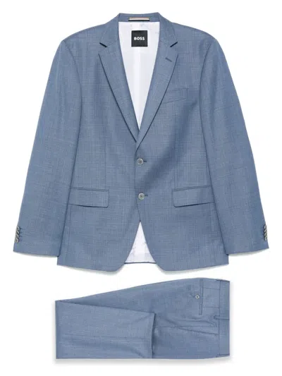 Hugo Boss Virgin-wool Suit In Blue