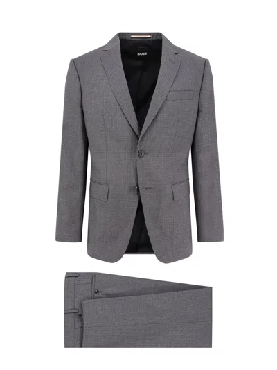 HUGO BOSS VIRGIN WOOL SUIT WITH CLASSIC LAPEL