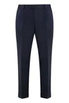 Hugo Boss Boss Virgin Wool Trousers In Blue