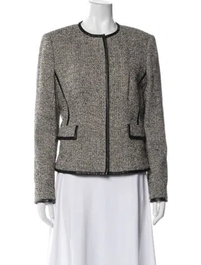 Pre-owned Hugo Boss Virgin Wool Tweed Pattern Blazer In Multi