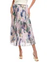 Hugo Boss Boss Orange Vlissole Pleated Midi Skirt In Multi
