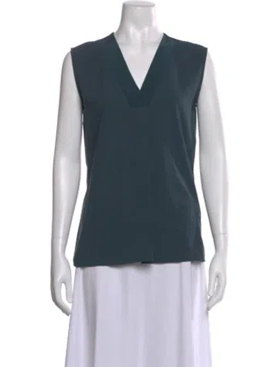 Pre-owned Hugo Boss V-neck Sleeveless Top In Multi