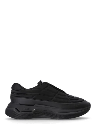 Hugo Boss Void Quilted Sneakers In Black