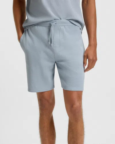 Hugo Boss Waffle Mens Cotton Blend Waffle Structure Pyjama Shorts With Embroidered Logo