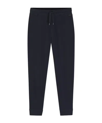 Hugo Boss Waffle-structure Tracksuit Bottoms In A Cotton Blend In Animal Print