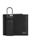 Hugo Boss Wallet And Keyring Set In Black