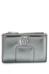 Hugo Boss Wallet With Double B Monogram In Silver