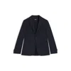 Hugo Boss Washable Slim-fit Jacket In A Wool Blend In Blue