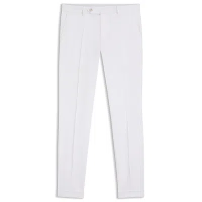 Hugo Boss Washable Slim-fit Trousers In Stretch Cotton In White