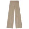 Hugo Boss Washed-cashmere Trousers With Wide Leg In Brown