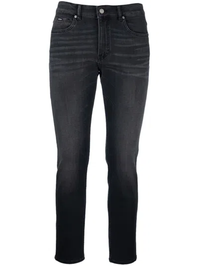 Hugo Boss Washed-effect Jeans In Grey