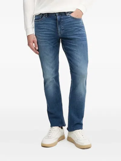 HUGO BOSS WASHED-EFFECT REGULAR JEANS