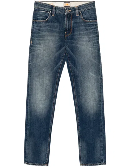 Hugo Boss Washed Jeans In Blue
