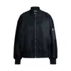 Hugo Boss Water-repellent Bomber Jacket With Zipped Sleeve Pocket In Blue