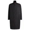 Hugo Boss Water-repellent Car Coat In A Relaxed Fit In Black