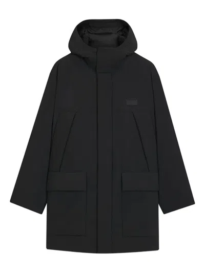 Hugo Boss Water-repellent Coat In Black