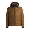 Hugo Boss Water-repellent Down Jacket With Tonal Logo In Brown