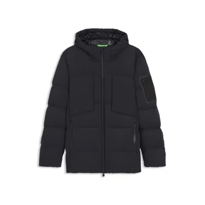 Hugo Boss Water-repellent Field Jacket With Light Padding In Blue