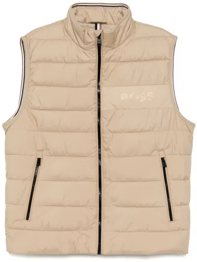Hugo Boss Water-repellent Gilet In Neutrals