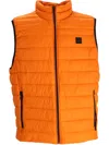Hugo Boss Packable Slim-fit Gilet In Water-repellent Fabric In Orange