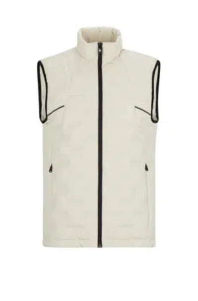 Hugo Boss Water-repellent Gilet With Quilting In White