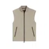 Hugo Boss Water-repellent Gilet With Tonal Binding In Nude