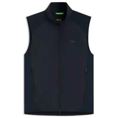 Hugo Boss Water-repellent Golf Vest With Decorative Reflective Details