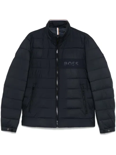Hugo Boss Water-repellent Jacket In Blue