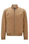 Hugo Boss Water-repellent Jacket In A Regular Fit In Light Beige