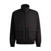 Hugo Boss Water-repellent Jacket In Matte Fabric In Black
