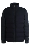Hugo Boss Water-repellent Jacket In Mixed Materials In Dark Blue
