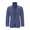 Hugo Boss Water-repellent Jacket In Slim Fit With Zip-up Inner In Blue