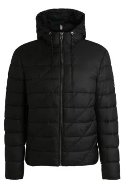 Hugo Boss Water-repellent Jacket With Double B Monogram In Black