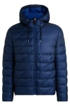 Hugo Boss Water-repellent Jacket With Double B Monogram In Light Blue