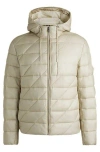 Hugo Boss Water-repellent Jacket With Double B Monogram In Brown