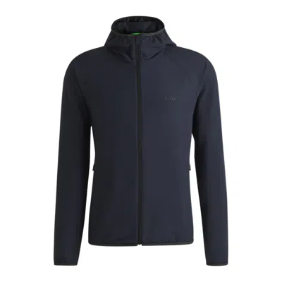 Hugo Boss Water-repellent Jacket With Four-way Stretch In Blue