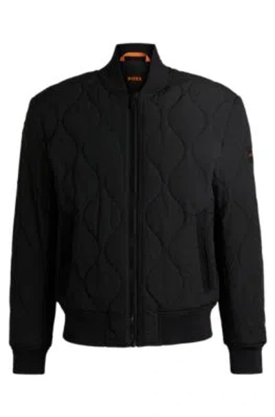 Hugo Boss Water-repellent Jacket With Onion Quilting In Black