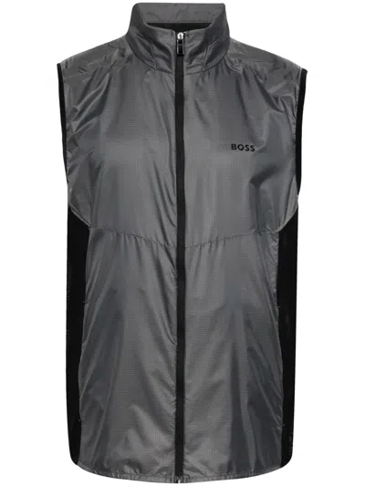 Hugo Boss Water-repellent Lightweight Jacket In Grey