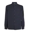 Hugo Boss Water-repellent Overshirt In Navy