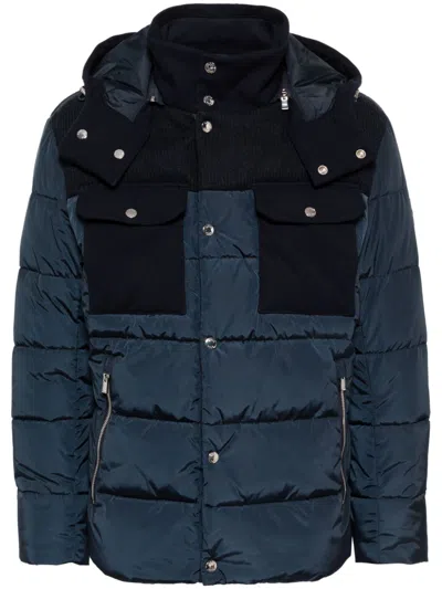 Hugo Boss Water-repellent Padded Jacket In Blue