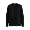 Hugo Boss Water-repellent Padded Jacket With Drawcord Waist In Black
