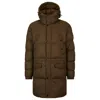 Hugo Boss Water-repellent Padded Jacket With Hood In Green
