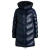 Hugo Boss Water-repellent Padded Parka Jacket With Polished Trims In Blue
