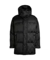 Hugo Boss Water-repellent Parka Jacket With Signature Jacquard In Black
