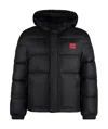 Hugo Boss Hugo Men's Baro 2441 Quilted Hooded Puffer Coat, Black In Black